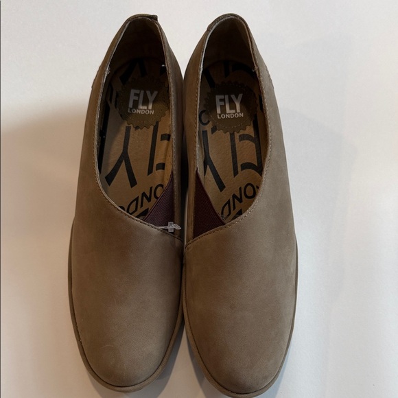 Fly London Tan Slip-On Loafers - Picture 1 of 10